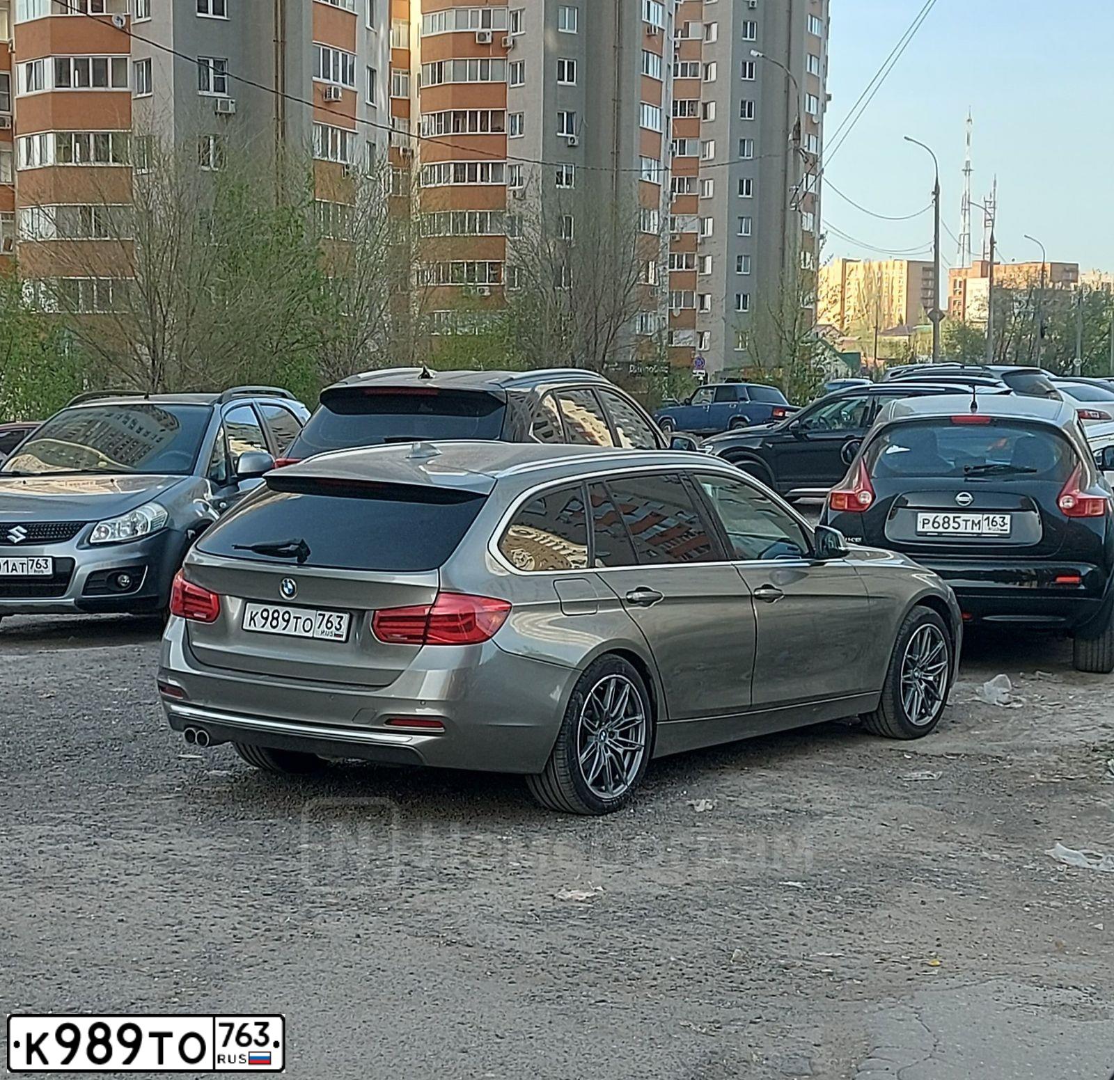 Фото автомобиля BMW БМВ 320D XDRIVE, 2018 — госномер К989ТО763. Цвет: СЕРЫЙ