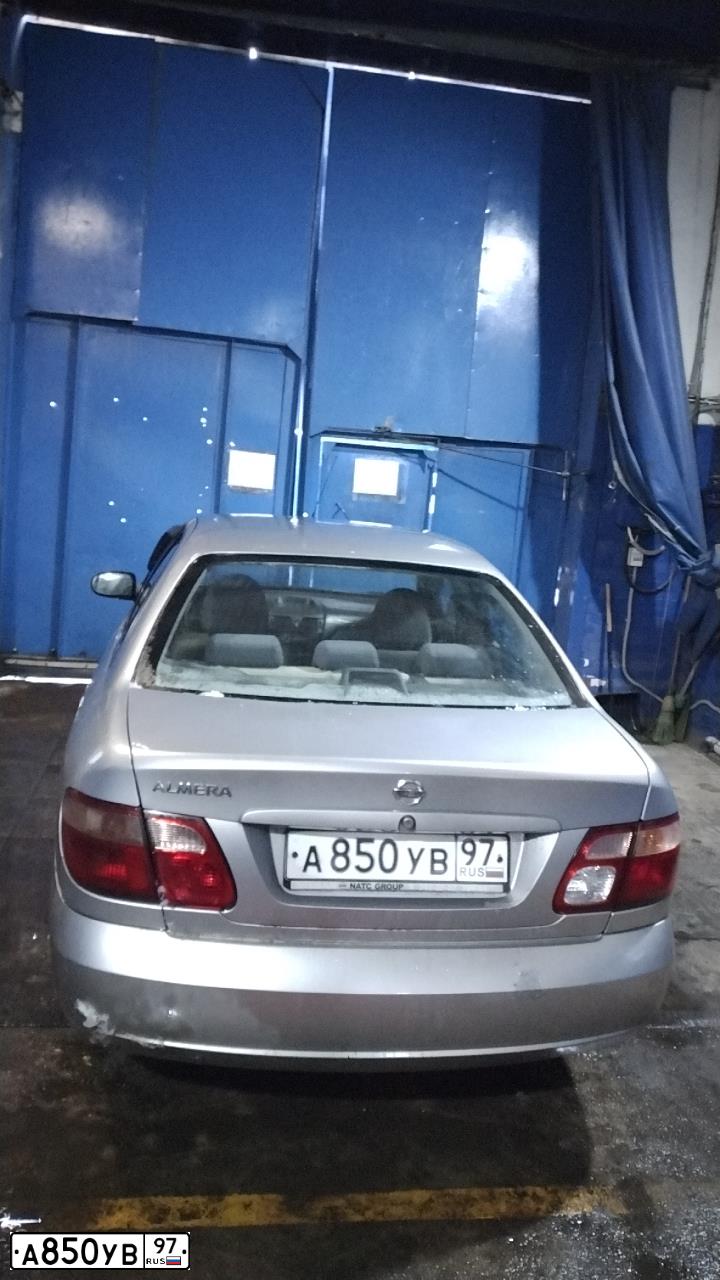 Фото автомобиля NISSAN ALMERA, 2005 — госномер А850УВ97. Цвет: Серебристый