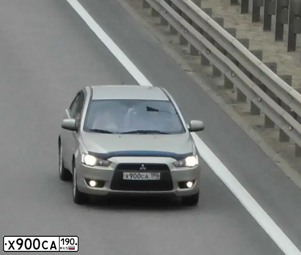 Фото автомобиля MITSUBISHI LANCER, 2008 — госномер Х185ВА790. Цвет: БЕЖЕВЫЙ