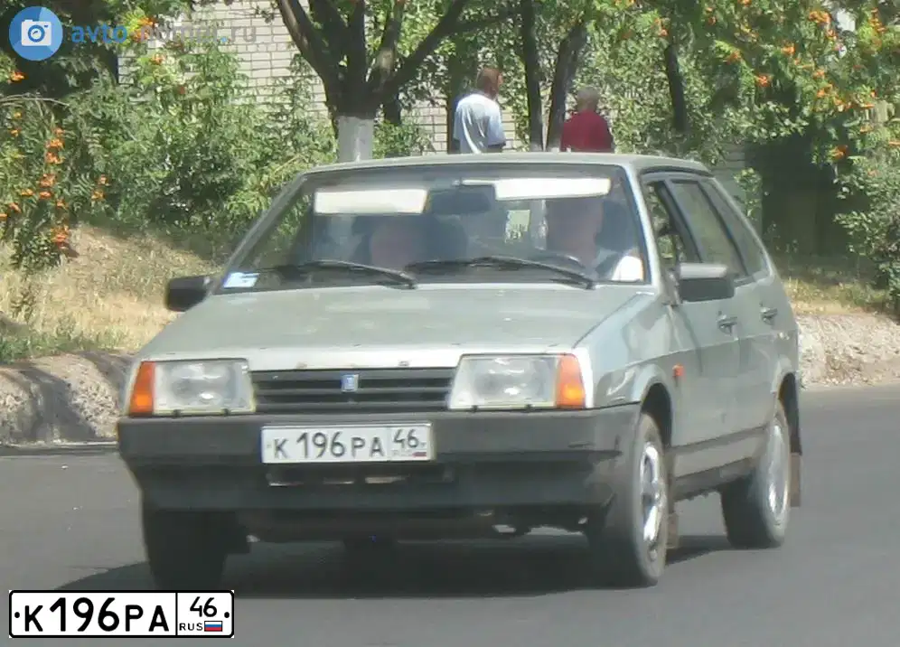 Фото автомобиля LADA 2109 SAMARA, 2003 — госномер К196РА46. Цвет: СВЕТЛО-ЗЕЛЕНЫЙ