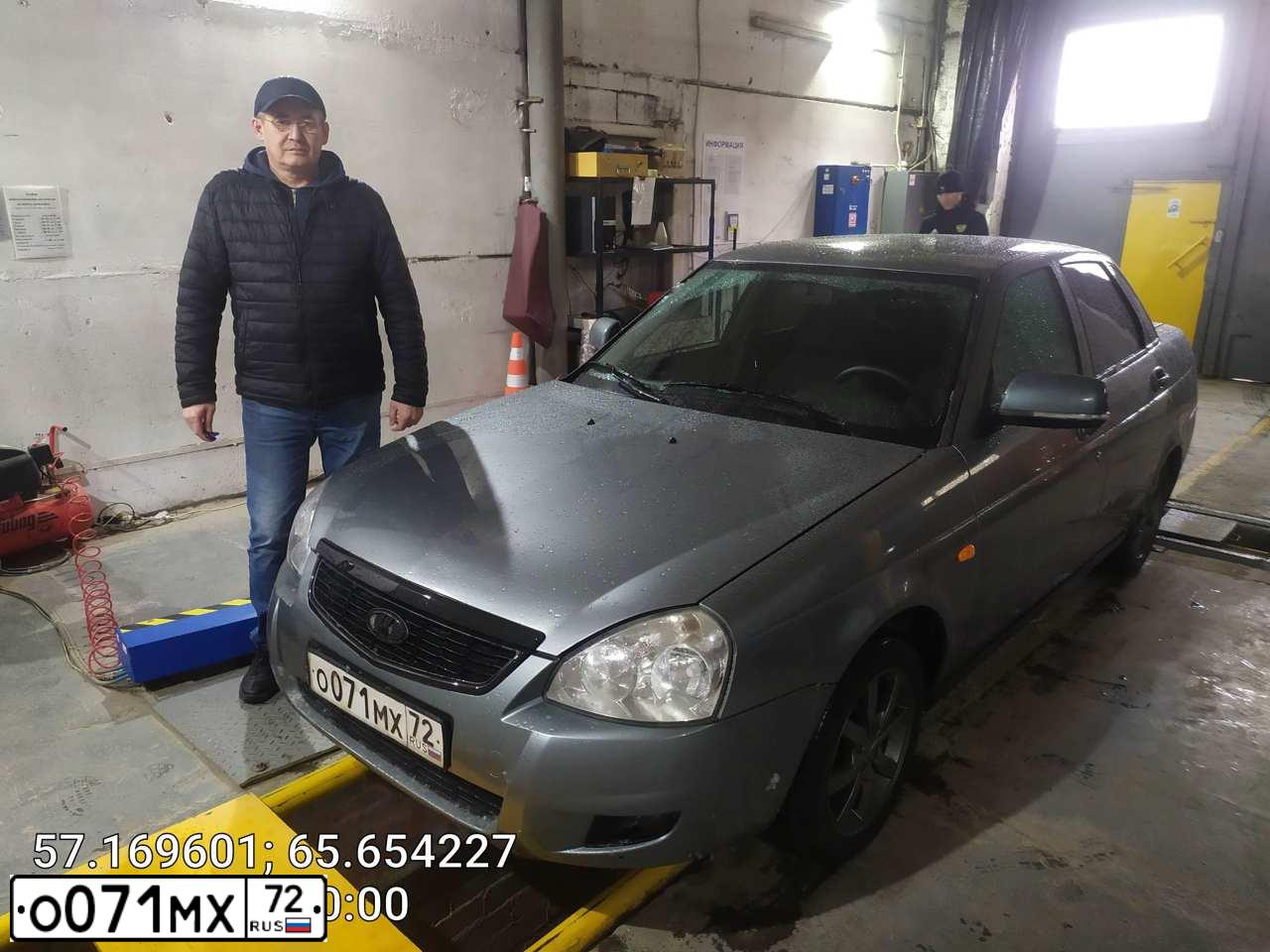Фото автомобиля ЛАДА 217030 ЛАДА ПРИОРА, 2008 — госномер А401СА172. Цвет: СРЕДНИЙ СЕРО-ЗЕЛЕНЫЙ МЕТ.