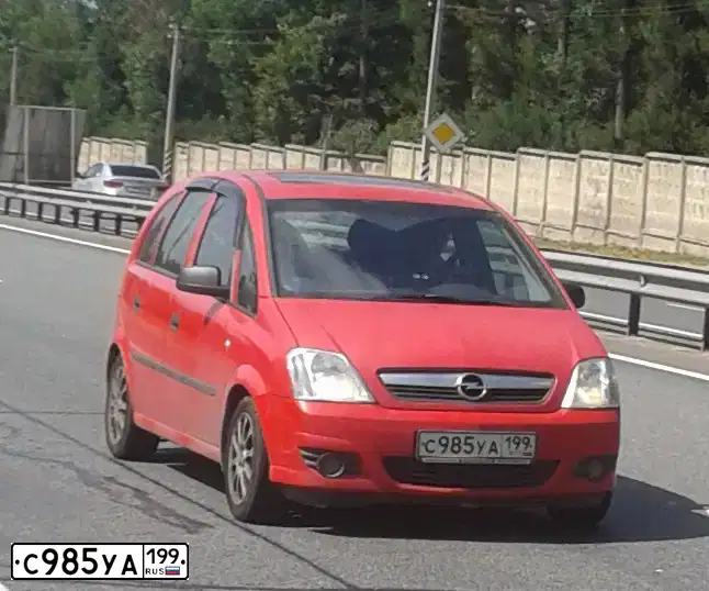 Фото автомобиля OPEL MERIVA, 2006 — госномер М435РН48. Цвет: КРАСНЫЙ