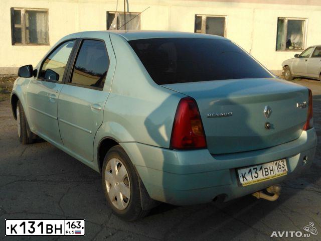 Фото автомобиля RENAULT LOGAN, 2007 — госномер Е404ТН763. Цвет: СВЕТЛО-ЗЕЛЕНЫЙ