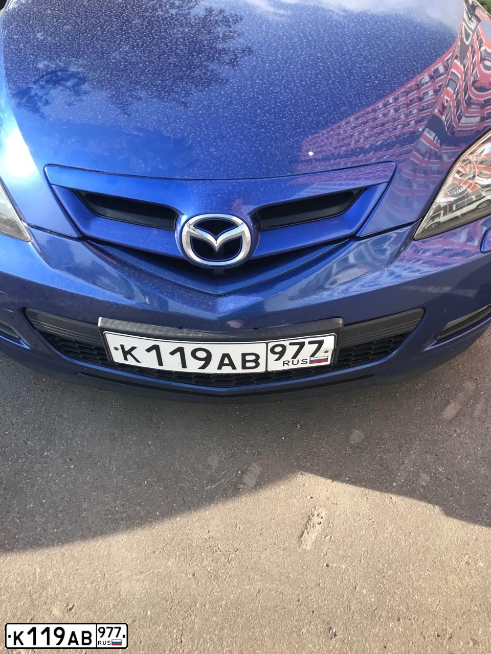 Фото автомобиля MAZDA 3, 2007 — госномер М222ОВ77. Цвет: синий