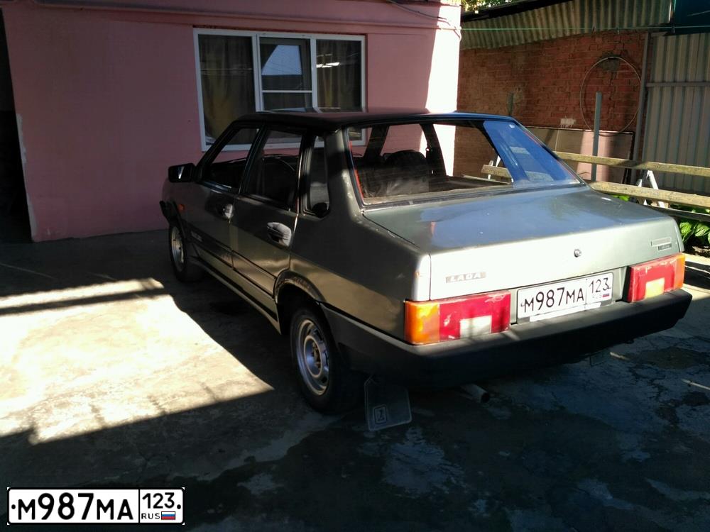 Фото автомобиля LADA 21099, 1996 — госномер А375ХА123. Цвет: СЕРО-ЗЕЛЕНЫЙ