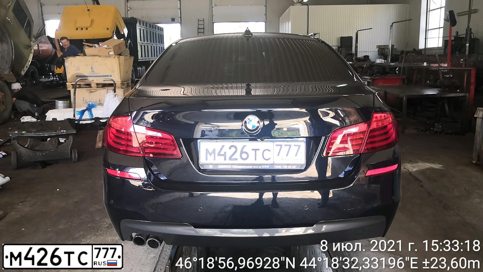 Фото автомобиля BMW SERIE 5, 2016 — госномер Е384МК08. Цвет: ЧЕРНЫЙ