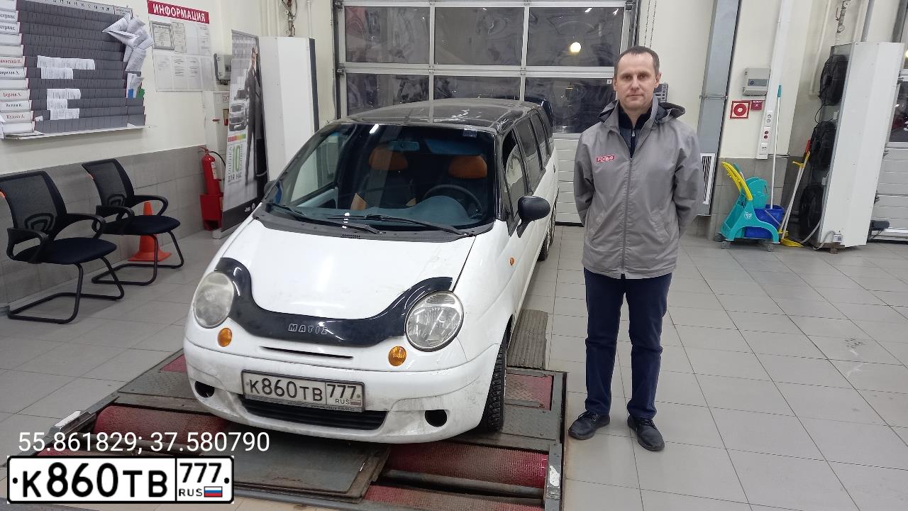 Фото автомобиля DAEWOO MATIZ, 2010 — госномер В606ВК977. Цвет: БЕЛЫЙ ЧЕРНЫЙ