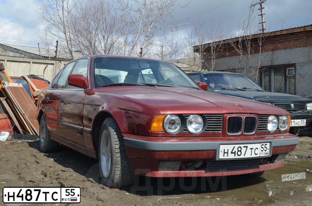 Фото автомобиля BMW 525, 1991 — госномер К614РЕ142. Цвет: ТЕМНО-КРАСНЫЙ