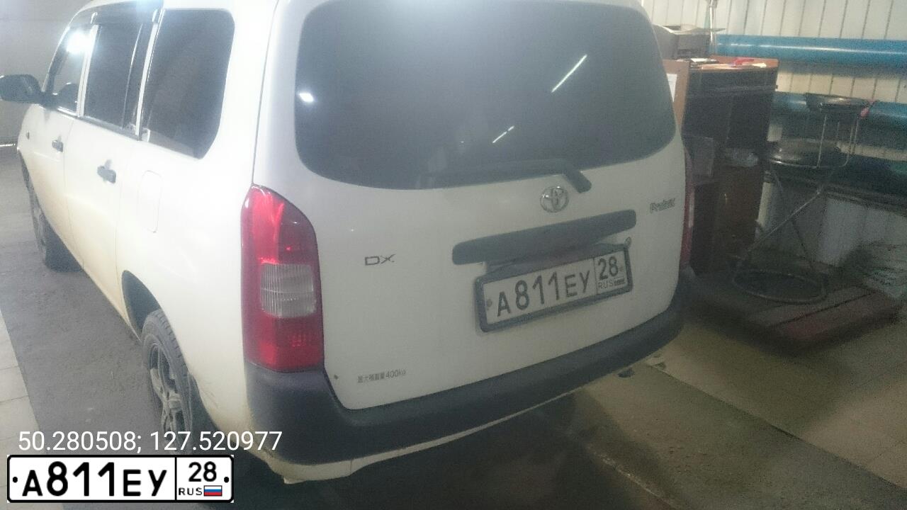 Фото автомобиля TOYOTA PROBOX, 2002 — госномер М944ЕМ28