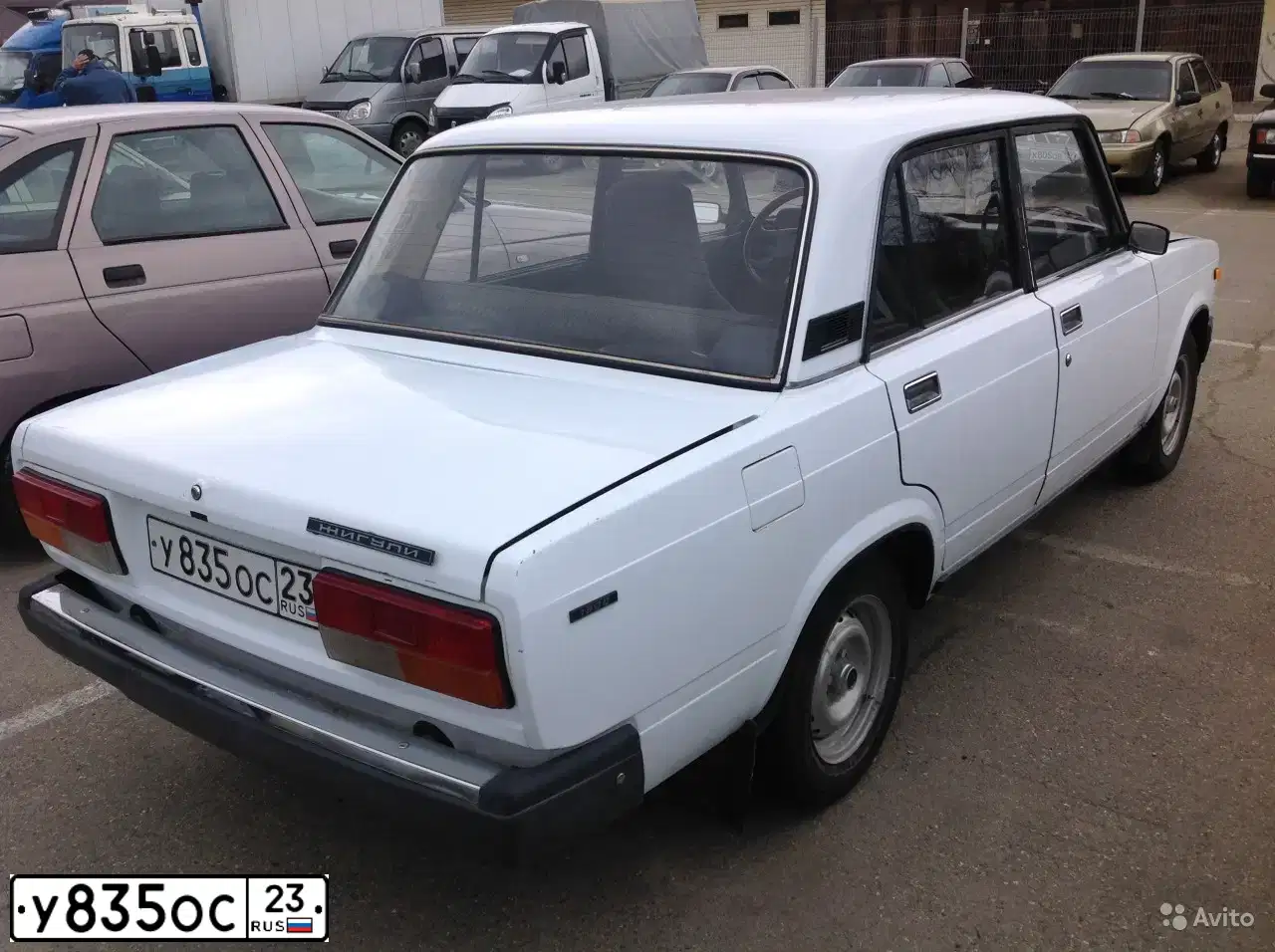 Фото автомобиля LADA 2107, 2000 — госномер У835ОС23. Цвет: БЕЛЫЙ