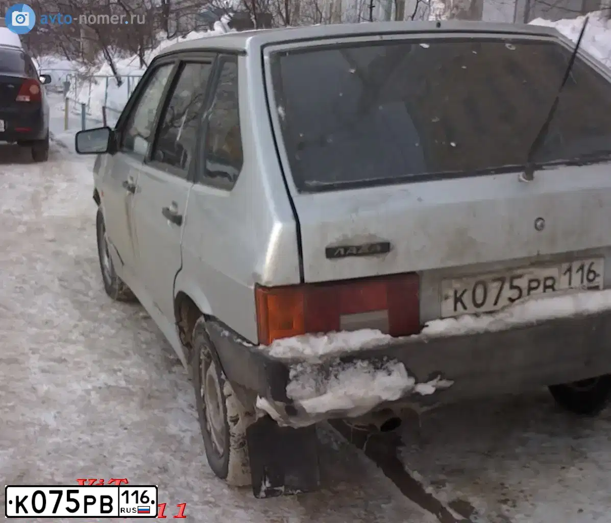 Фото автомобиля LADA 2109 SAMARA, 2002 — госномер К075РВ116. Цвет: -