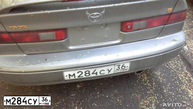 Фото автомобиля TOYOTA CAMRY, 1997 — госномер М284СУ36. Цвет: Белый