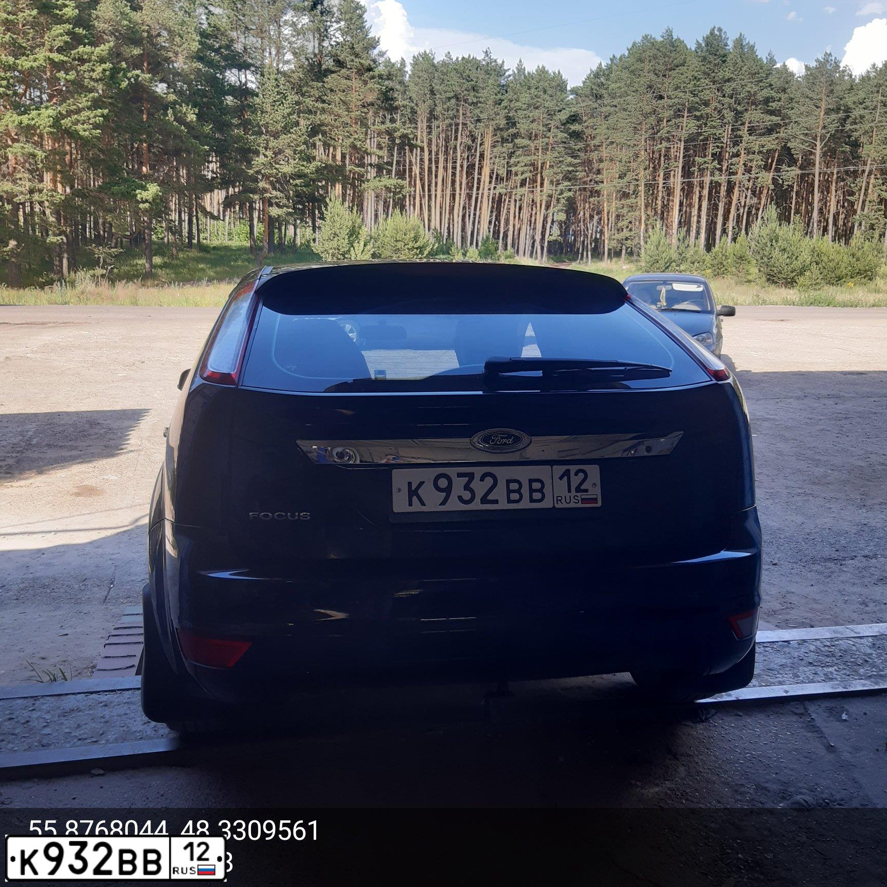 Фото автомобиля FORD FOCUS, 2009 — госномер А775ТН73. Цвет: ЧЕРНЫЙ
