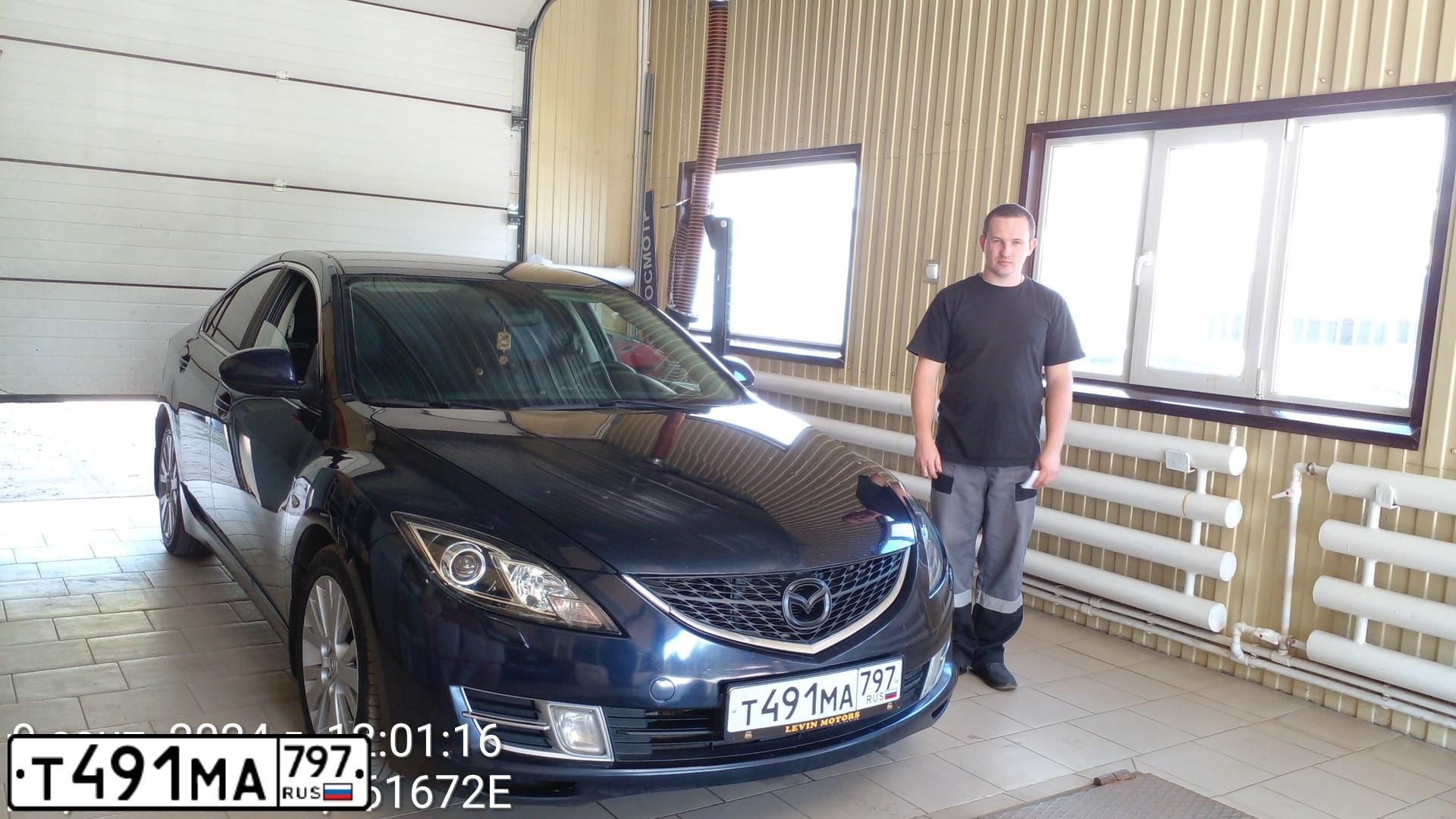 Фото автомобиля MAZDA 6, 2007 — госномер У878КО44. Цвет: Темно-синий
