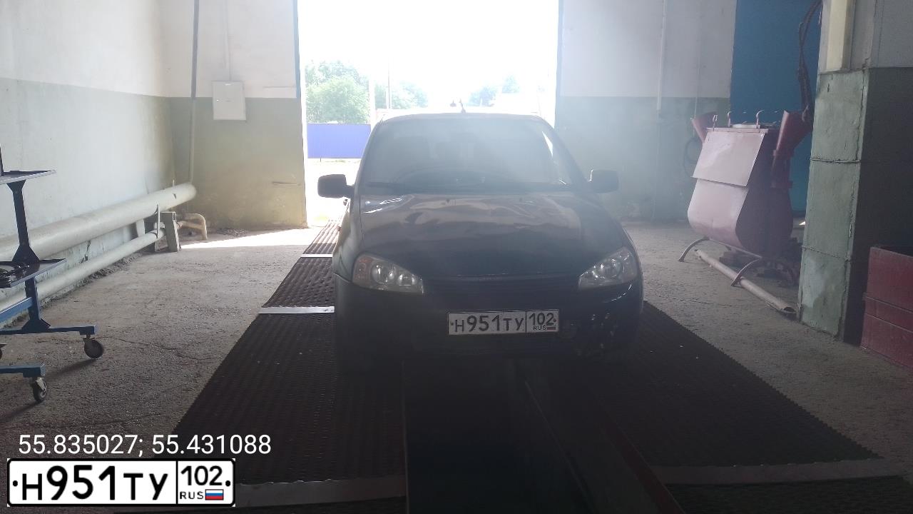 Фото автомобиля LADA 1119 KALINA, 2012 — госномер Н951ТУ102. Цвет: СИНЕ-ЧЕРНЫЙ