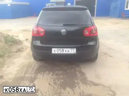 Фото автомобиля VOLKSWAGEN GOLF, 2007 — госномер Х646УА177. Цвет: ЧЕРНЫЙ