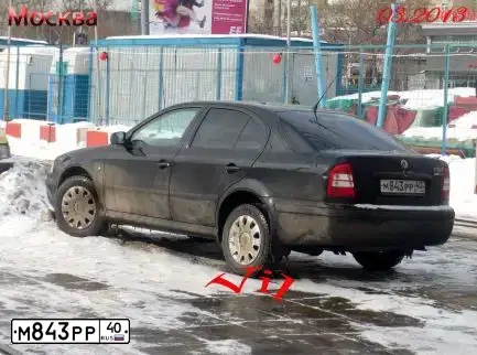 Фото автомобиля SKODA OCTAVIA, 2008 — госномер М291ХХ32. Цвет: ЧЕРНЫЙ
