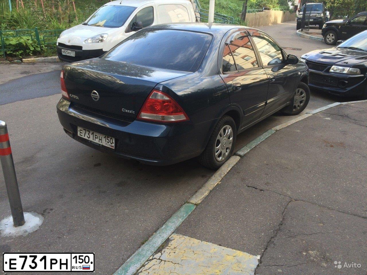 Фото автомобиля NISSAN ALMERA, 2007 — госномер Е730ХР702. Цвет: синий