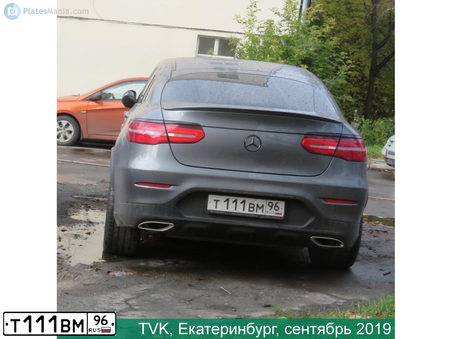 Фото автомобиля MERCEDES GLC-KLASSE, 2018 — госномер Т111ВМ96. Цвет: Серый