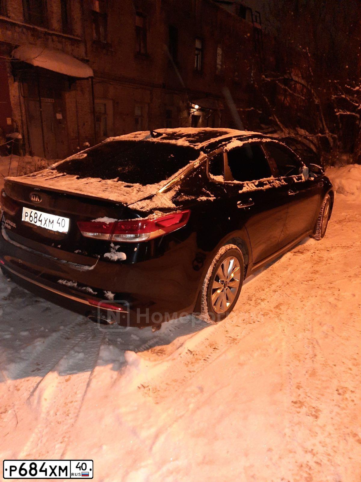 Фото автомобиля KIA MAGENTIS / OPTIMA, 2016 — госномер Р684ХМ40. Цвет: ЧЕРНЫЙ