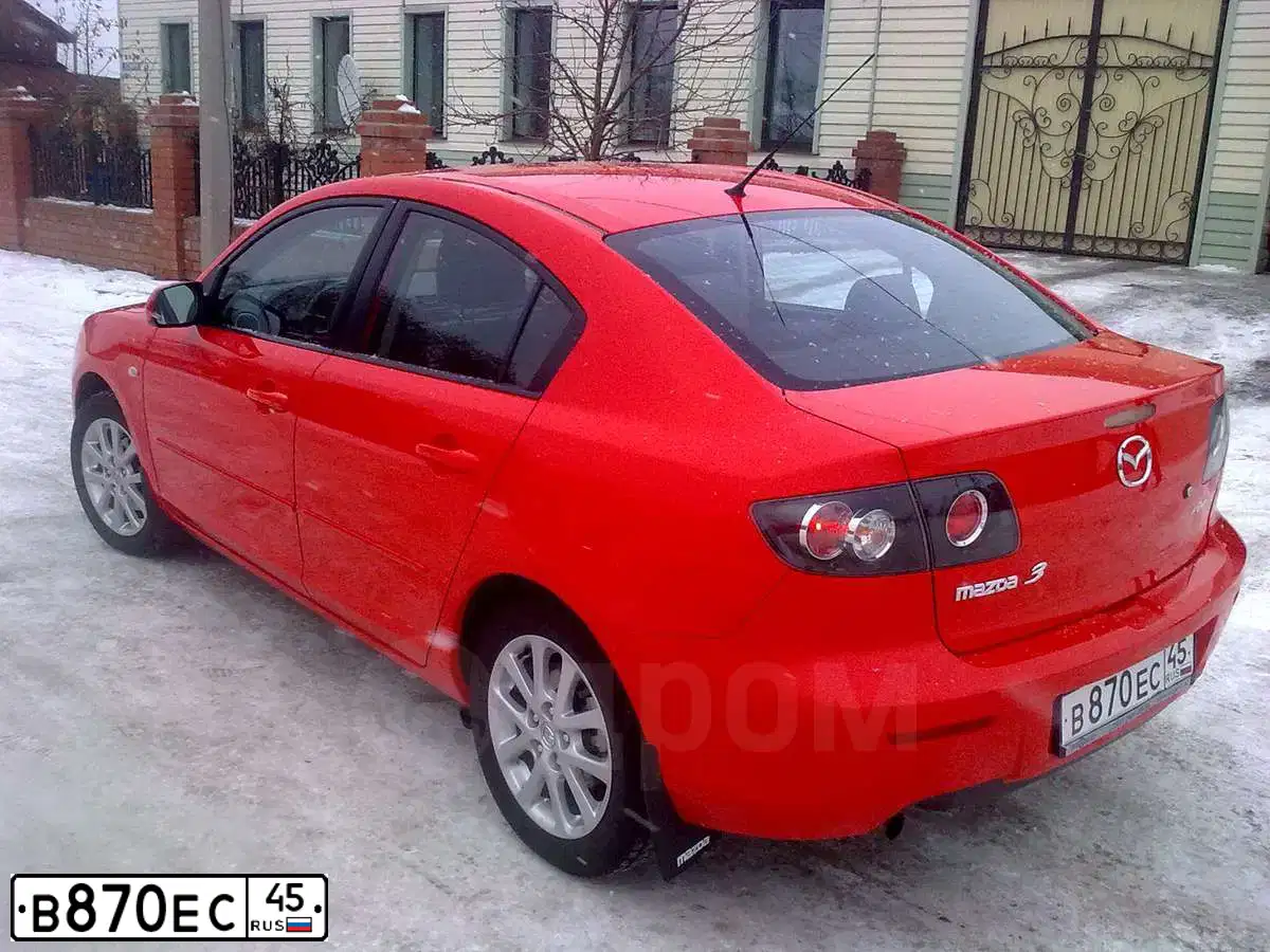 Фото автомобиля MAZDA 3, 2008 — госномер Х816РВ196. Цвет: КРАСНЫЙ