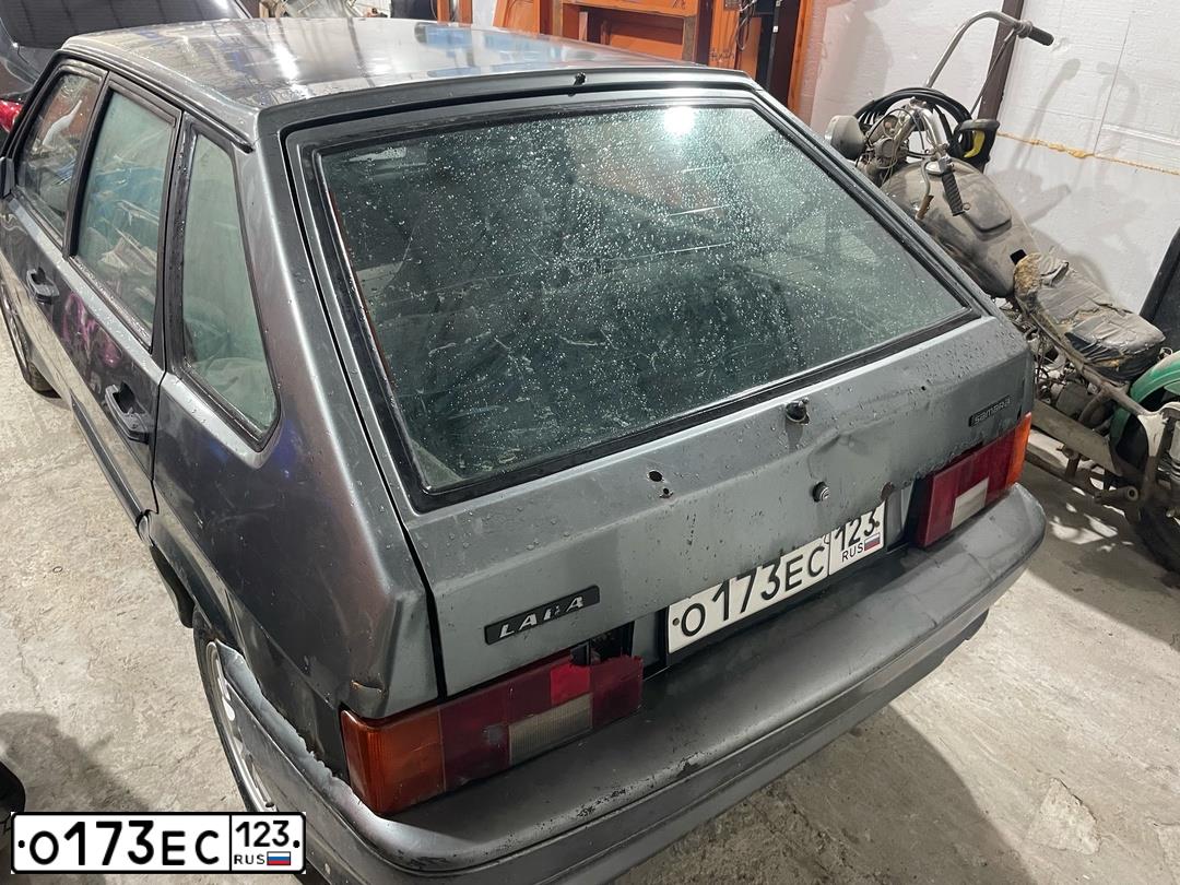 Фото автомобиля LADA 2114 SAMARA, 2004 — госномер О173ЕС123. Цвет: СРЕДНИЙ СЕРО-ЗЕЛЕНЫЙ МЕТ