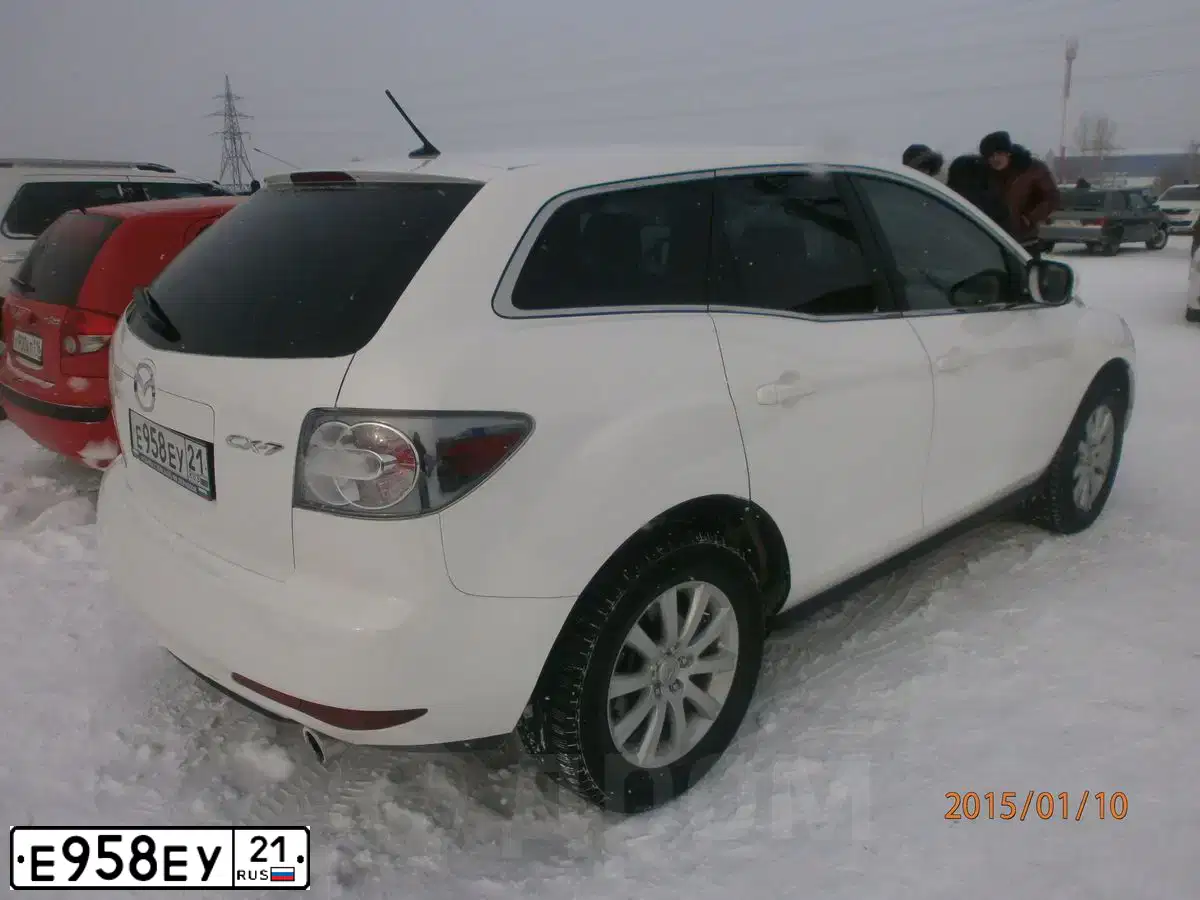 Фото автомобиля MAZDA CX-7, 2010 — госномер О687КС152. Цвет: БЕЛЫЙ