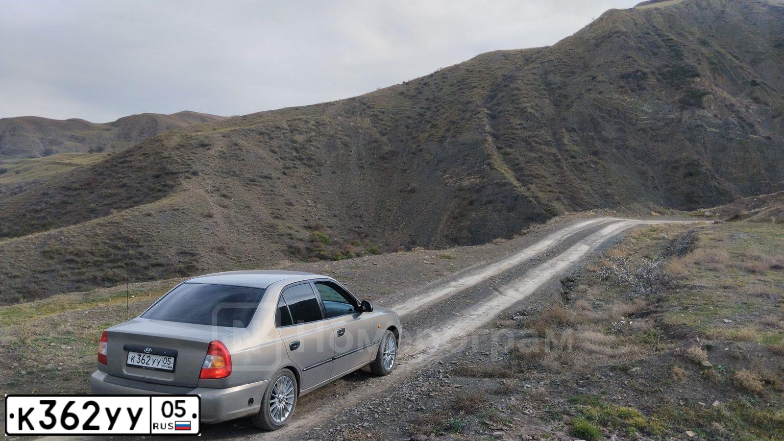 Фото автомобиля TAGAZ ACCENT, 2008 — госномер К362УУ05. Цвет: СВЕТЛО-БЕЖЕВЫЙ
