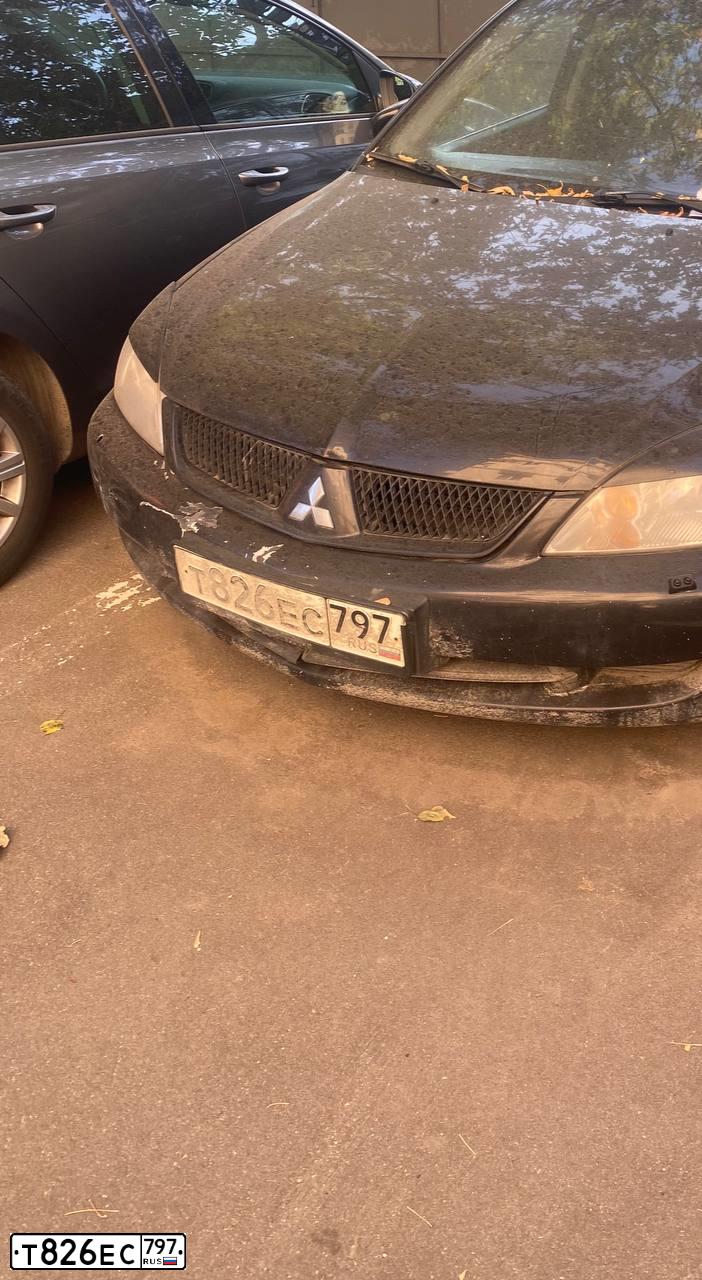 Фото автомобиля MITSUBISHI LANCER, 2009 — госномер Т826ЕС797. Цвет: ЧЕРНЫЙ