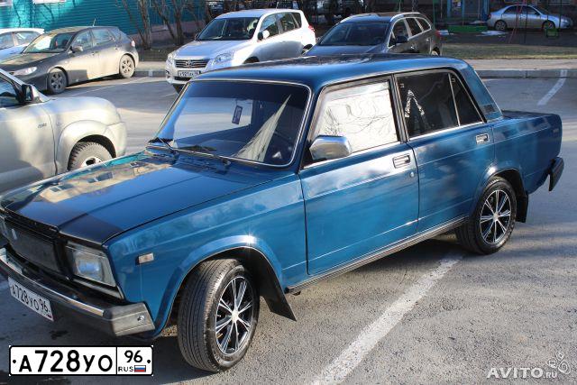 Фото автомобиля LADA 2107, 2002 — госномер А728УО96. Цвет: сине-зеленый