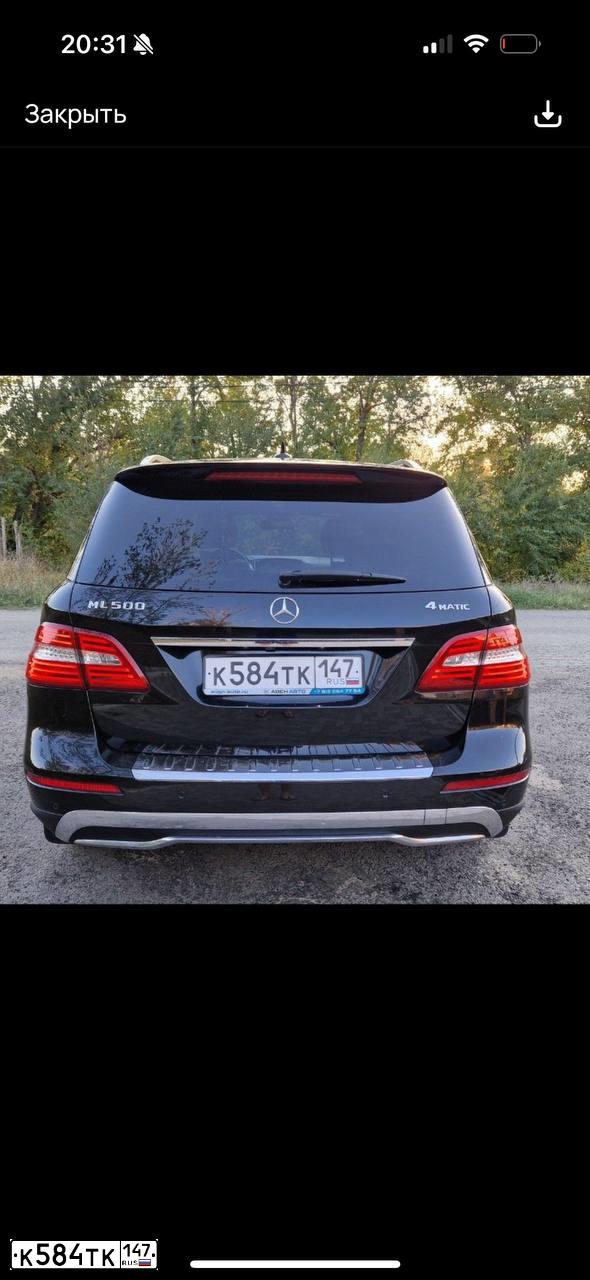 Фото автомобиля MERCEDES M-KLASSE, 2013 — госномер К584ТК147. Цвет: ЧЕРНЫЙ