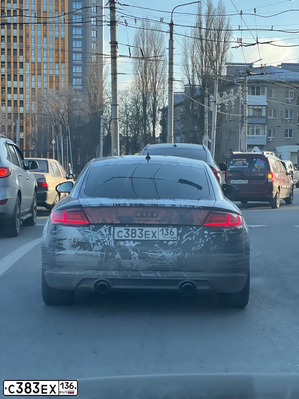 Фото автомобиля AUDI TT, 2016 — госномер С383ЕХ136. Цвет: Белый