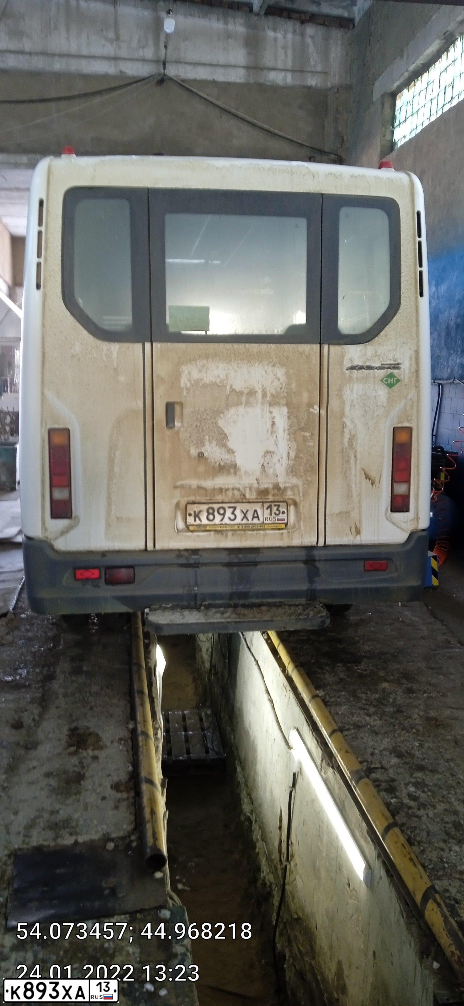 Фото автомобиля GAZ 3221 GAZEL, 2020 — госномер К893ХА13. Цвет: Белый