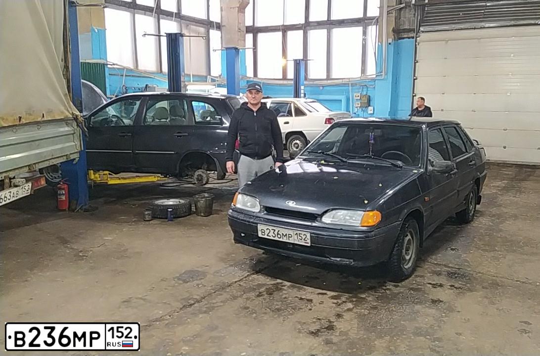 Фото автомобиля LADA 2115 SAMARA, 2004 — госномер В236МР152. Цвет: ТЕМНО-СЕРЫЙ
