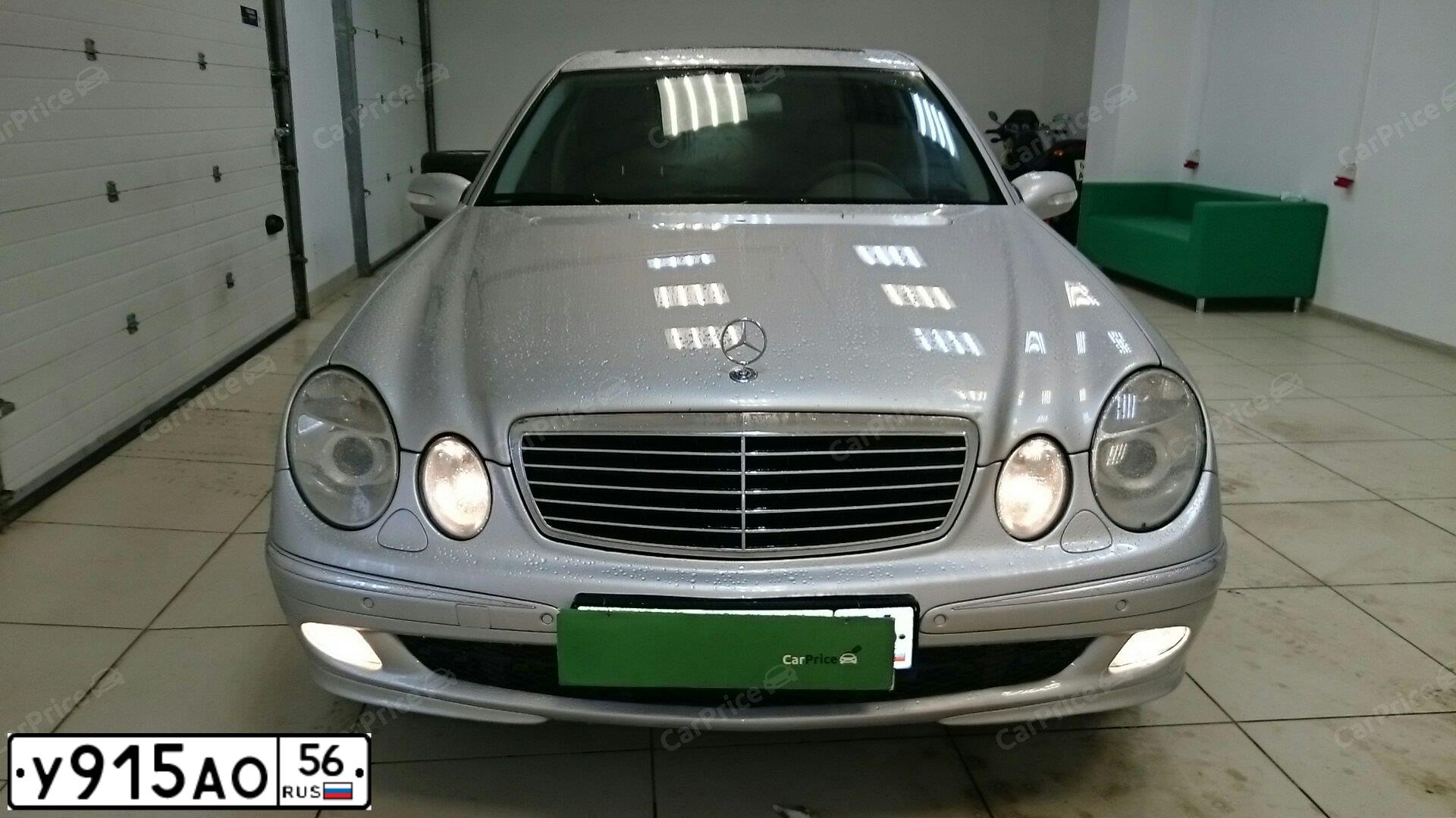 Фото автомобиля MERCEDES E-KLASSE, 2004 — госномер В332ЕА156. Цвет: СЕРЕБРИСТЫЙ