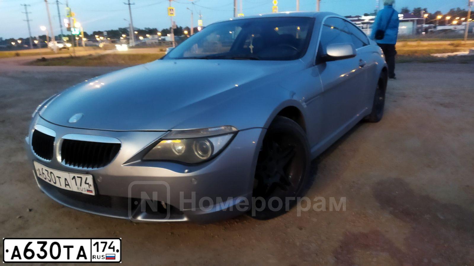 Фото автомобиля BMW SERIE 6, 2006 — госномер У477КХ44. Цвет: СЕРЫЙ