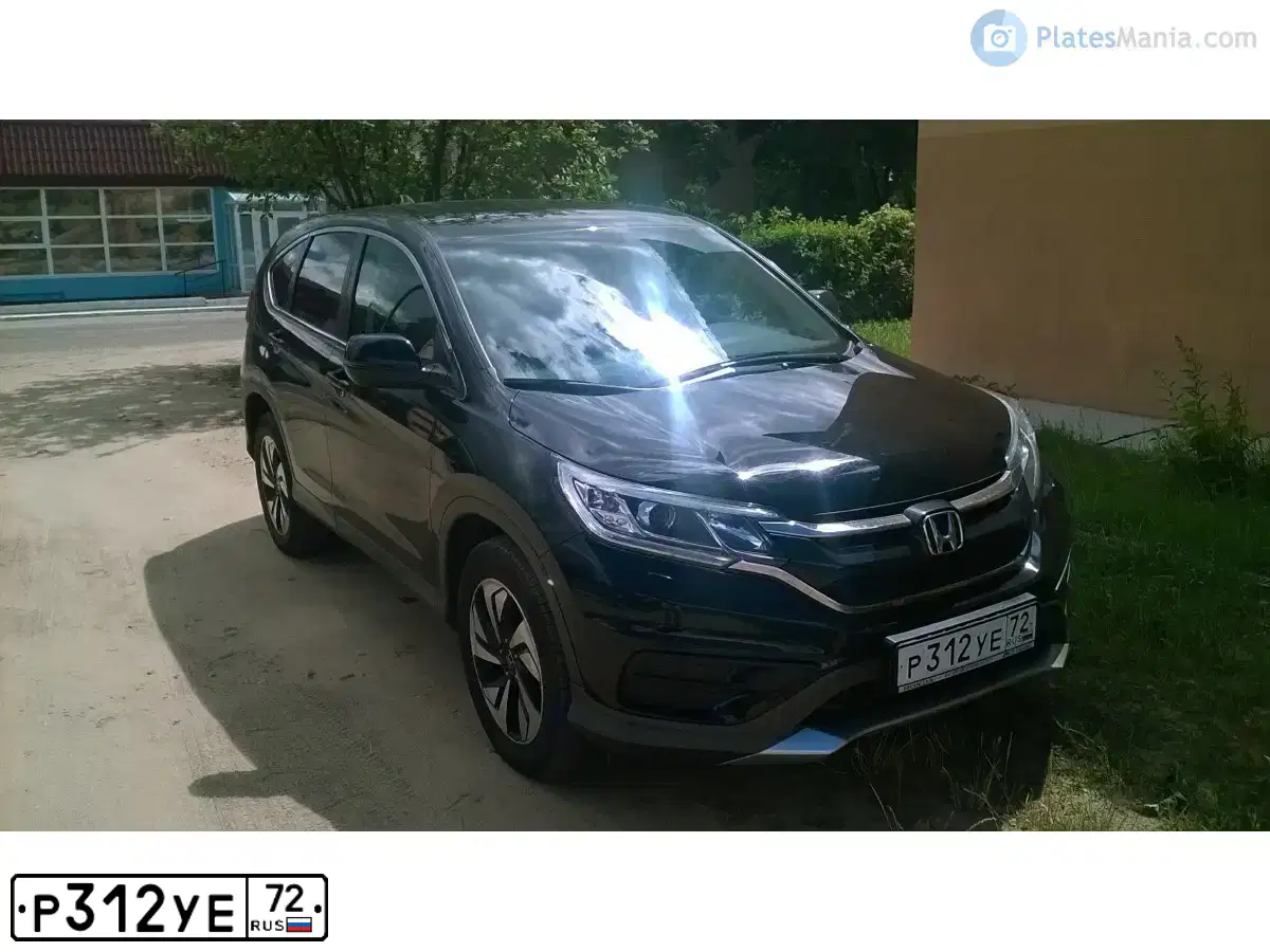Фото автомобиля HONDA CR-V, 2015 — госномер Р312УЕ72. Цвет: ЧЕРНЫЙ