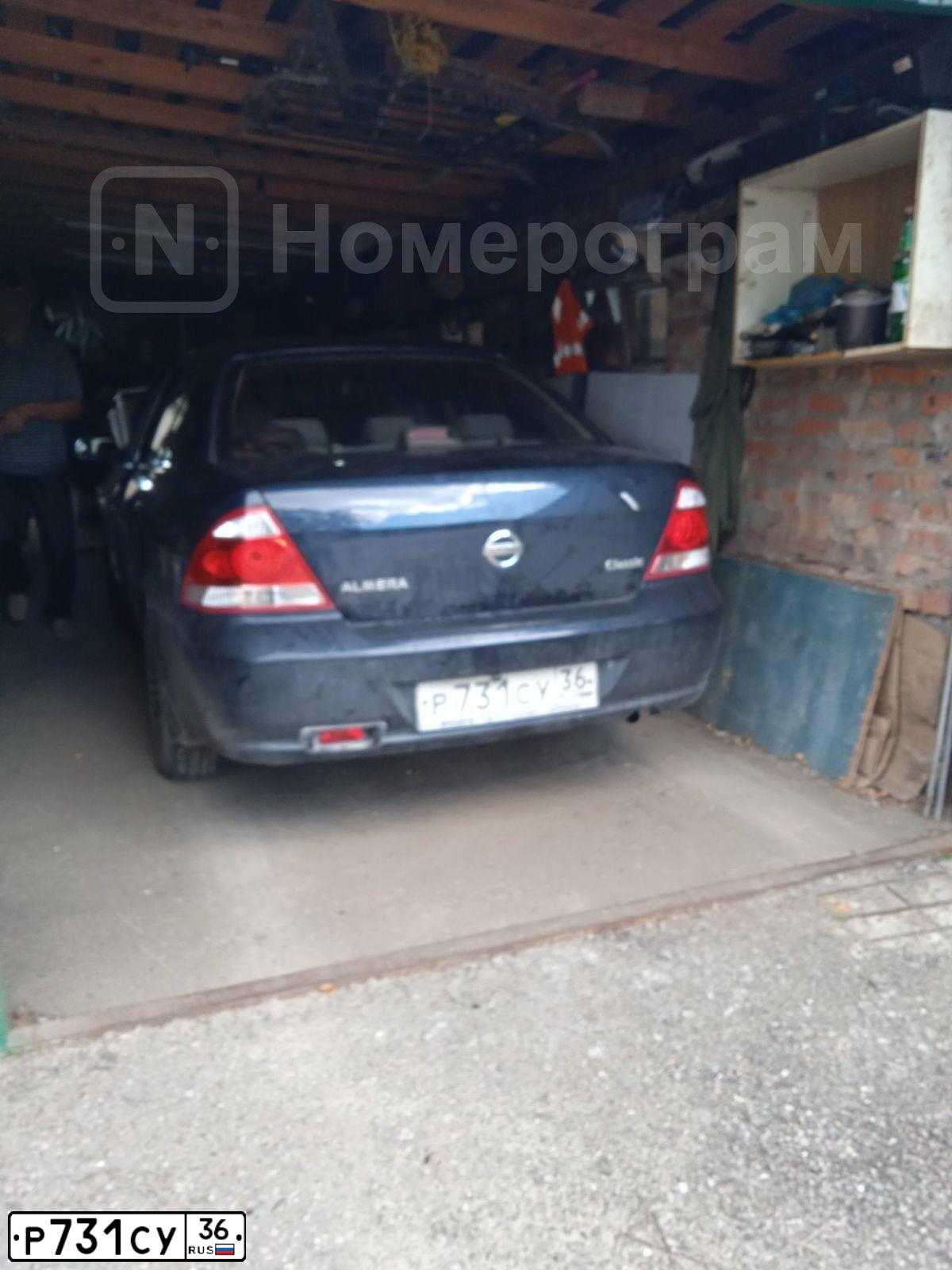 Фото автомобиля NISSAN ALMERA, 2010 — госномер Р731СУ36. Цвет: СИНИЙ