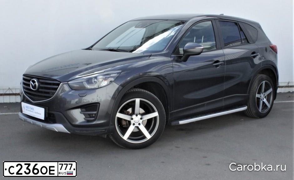 Фото автомобиля MAZDA CX-5, 2015 — госномер О535ВО46. Цвет: СЕРЫЙ