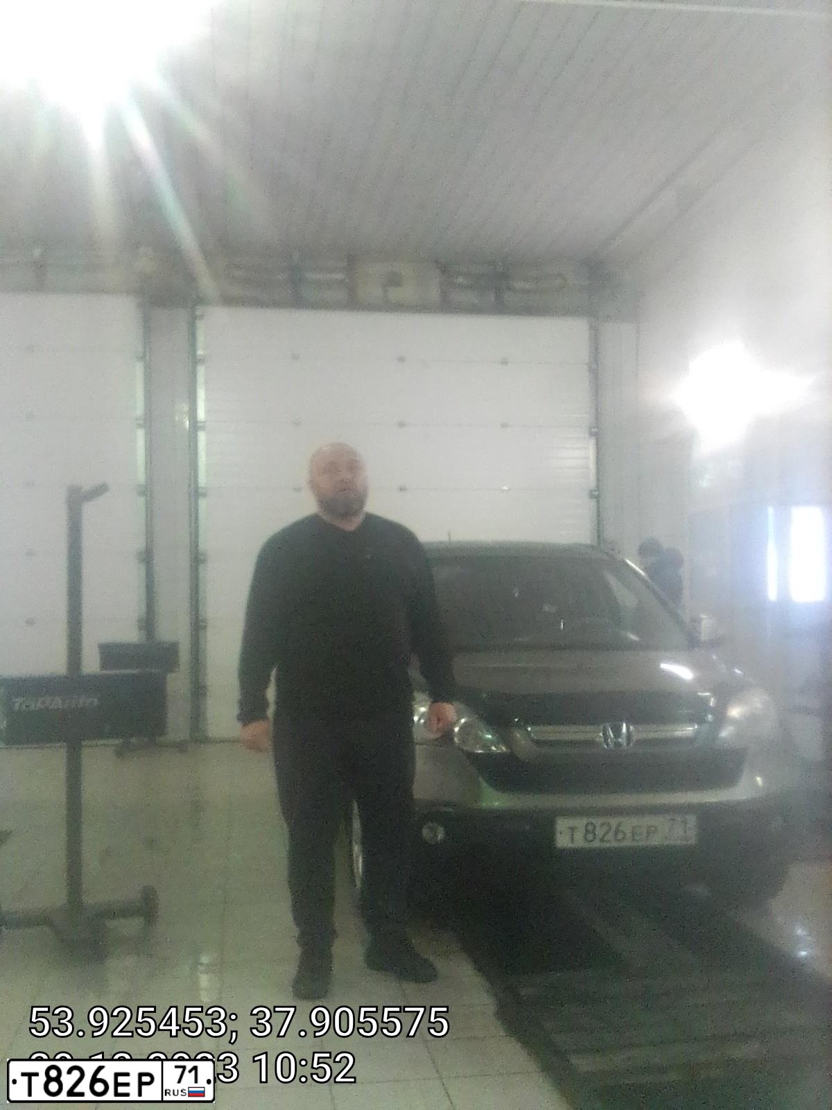 Фото автомобиля HONDA CR-V, 2008 — госномер Т826ЕР71. Цвет: СЕРЫЙ