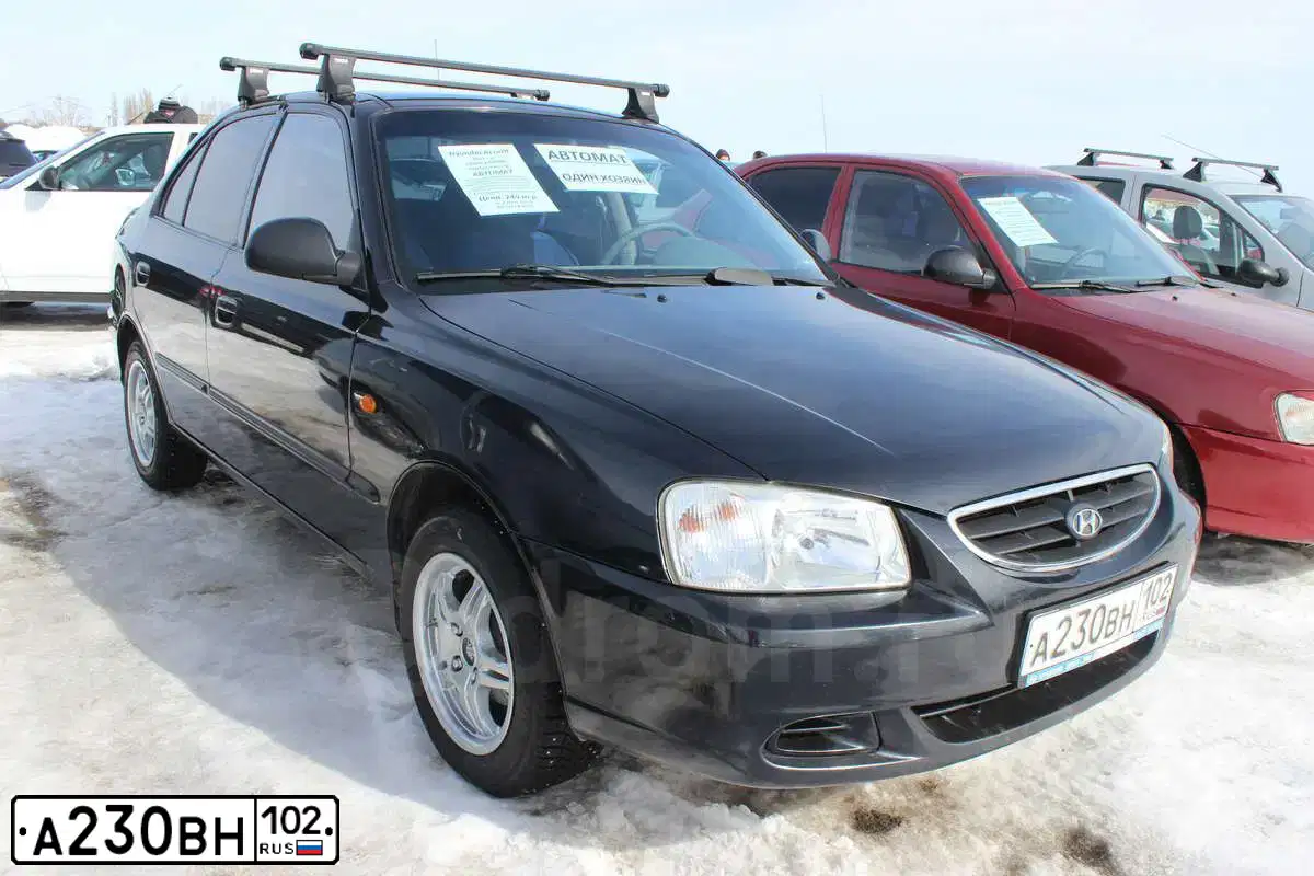 Фото автомобиля TAGAZ ACCENT, 2006 — госномер А230ВН102. Цвет: ЧЕРНЫЙ