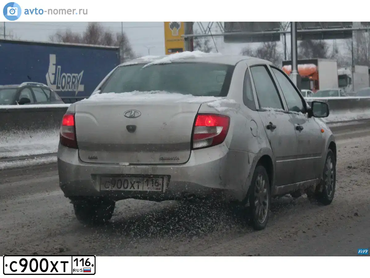 Фото автомобиля LADA 2190 GRANTA, 2013 — госномер С900ХТ116. Цвет: СЕРЕБРИСТЫЙ
