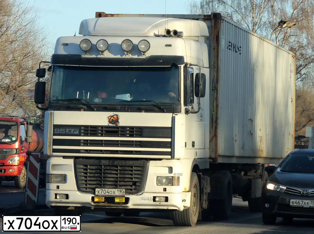 Фото автомобиля DAF БЕЗ МОДЕЛИ 95ХF 430, 1999 — госномер В485МТ37. Цвет: Белый