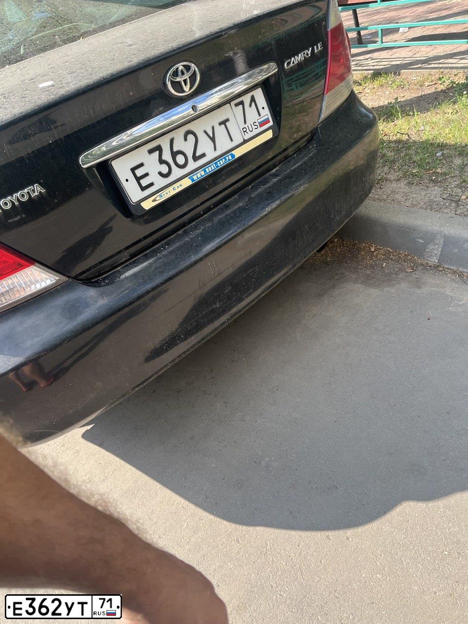 Фото автомобиля TOYOTA CAMRY, 2004 — госномер Е362УТ71. Цвет: ЧЕРНЫЙ