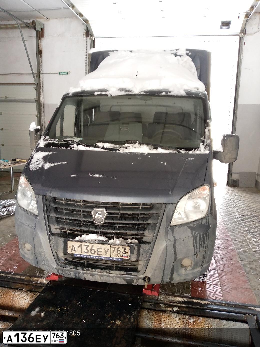 Фото автомобиля GAZ EL NEXT, 2018 — госномер А136ЕУ763. Цвет: ТЕМНО-СЕРЫЙ