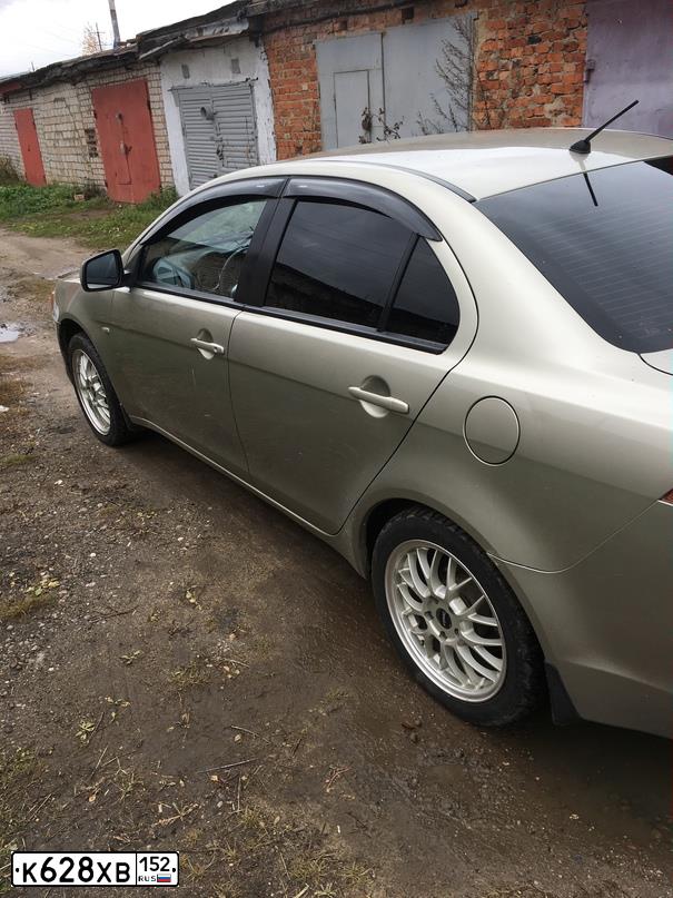 Фото автомобиля MITSUBISHI LANCER, 2008 — госномер В593КК37. Цвет: БЕЖЕВЫЙ