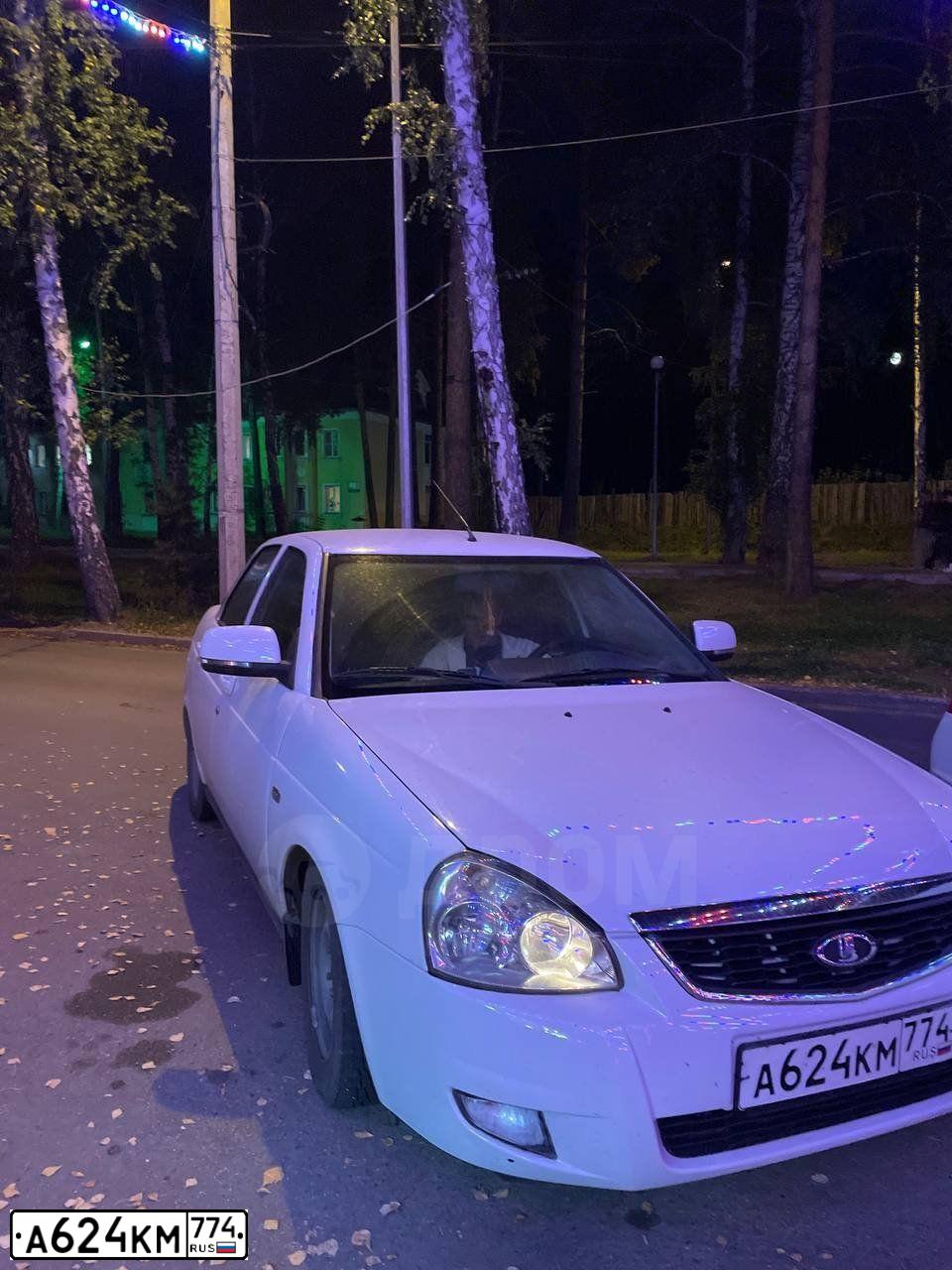 Фото автомобиля LADA 2170 PRIORA, 2013 — госномер Т348ЕР774. Цвет: Белый