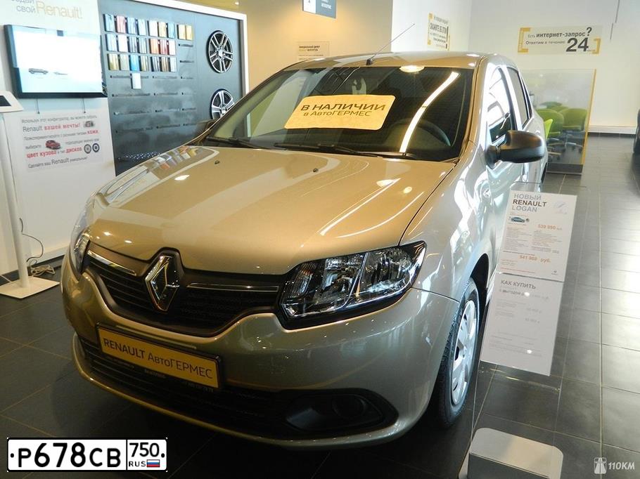 Фото автомобиля RENAULT LOGAN, 2017 — госномер Р678СВ750. Цвет: БЕЖЕВЫЙ