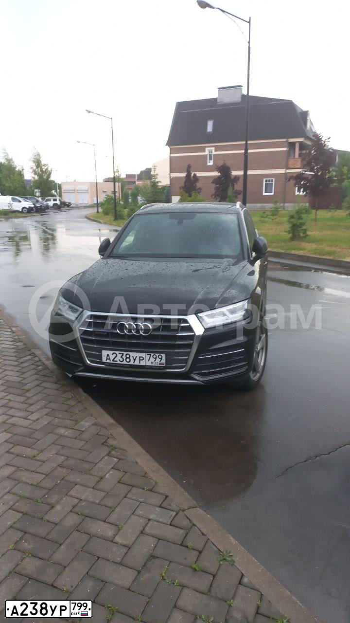 Фото автомобиля AUDI Q5, 2018 — госномер А238УР799. Цвет: ЧЕРНЫЙ