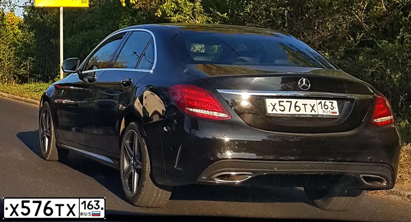 Фото автомобиля MERCEDES C-KLASSE, 2015 — госномер Х576ТХ163. Цвет: ЧЕРНЫЙ